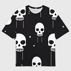Футболка оверсайз мужская Слёзы черепов, цвет: 3D-принт