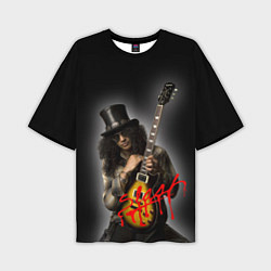 Футболка оверсайз мужская Slash музыкант группы Guns N Roses, цвет: 3D-принт