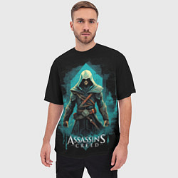 Футболка оверсайз мужская Assassins creed темный стиль, цвет: 3D-принт — фото 2