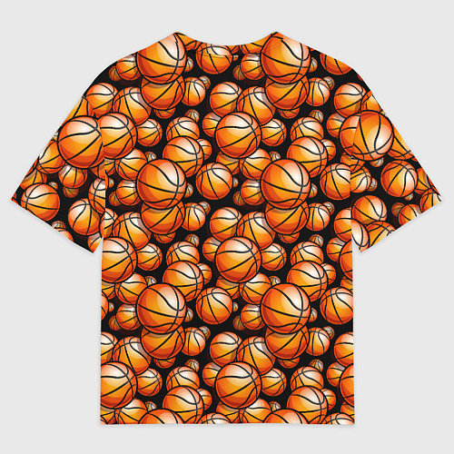 Мужская футболка оверсайз Баскетбольные мячики / 3D-принт – фото 2