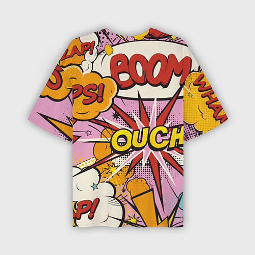 Мужская футболка оверсайз Oops-boom: комикс бум / 3D-принт – фото 2