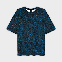 Мужская футболка оверсайз Тёмный синий текстура