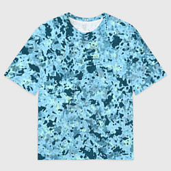 Мужская футболка оверсайз Абстракция бирюзовый