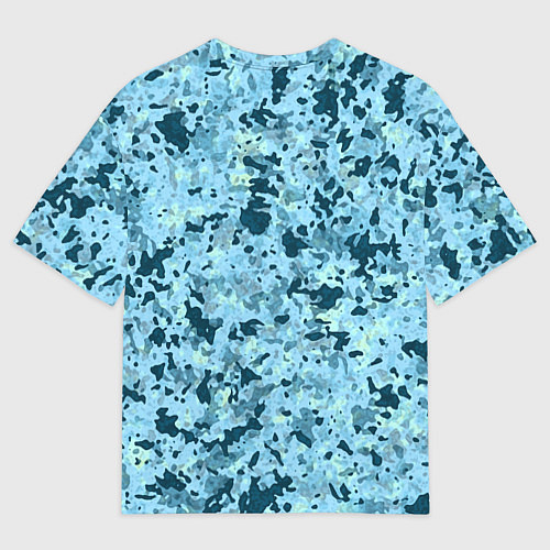 Мужская футболка оверсайз Абстракция бирюзовый / 3D-принт – фото 2