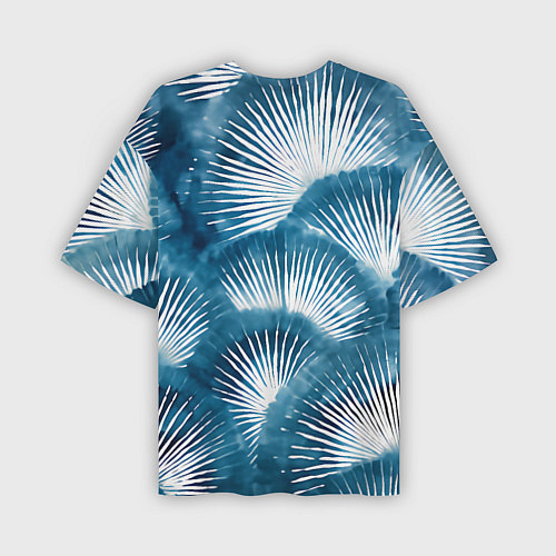 Мужская футболка оверсайз Японский шибори абстракция / 3D-принт – фото 2