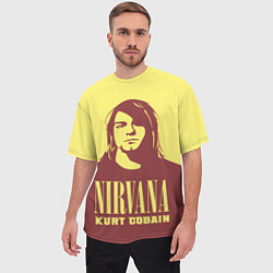 Футболка оверсайз мужская Kurt Cobain Nirvana, цвет: 3D-принт — фото 2