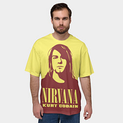 Футболка оверсайз мужская Kurt Cobain Nirvana, цвет: 3D-принт — фото 2