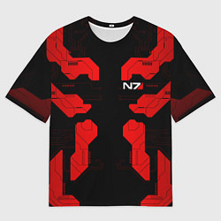 Футболка оверсайз мужская Mass Effect - Red armor, цвет: 3D-принт