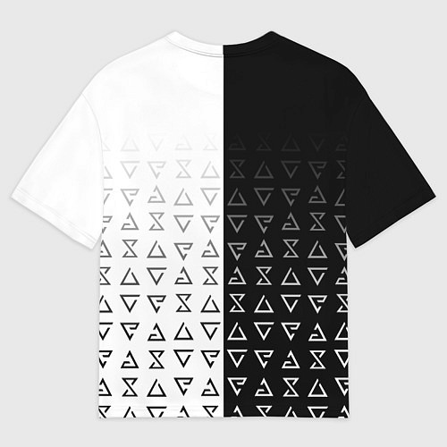 Мужская футболка оверсайз Ведьмак - красные следы от когтей / 3D-принт – фото 2