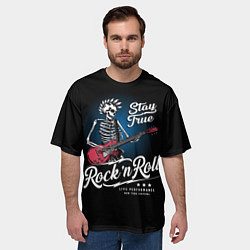Футболка оверсайз мужская Rock and roll - punk, цвет: 3D-принт — фото 2