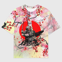 Мужская футболка оверсайз Samurai v sakure