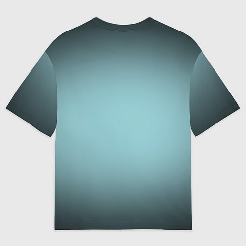 Мужская футболка оверсайз Капибара с птичкой на голове / 3D-принт – фото 2