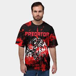 Футболка оверсайз мужская Predator blood, цвет: 3D-принт — фото 2