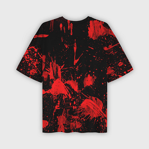 Мужская футболка оверсайз Predator blood / 3D-принт – фото 2