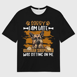 Мужская футболка оверсайз Немецкая овчарка - german shepherd