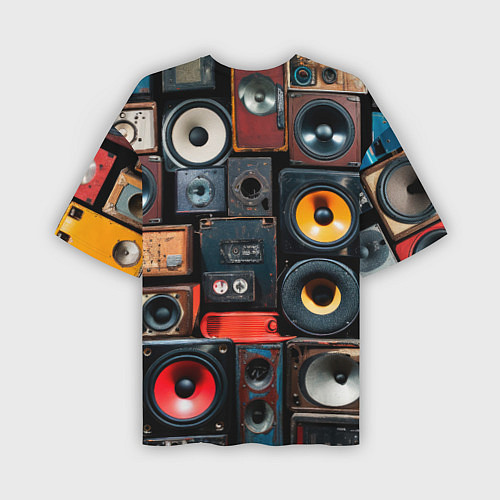 Мужская футболка оверсайз Audio speaker / 3D-принт – фото 2