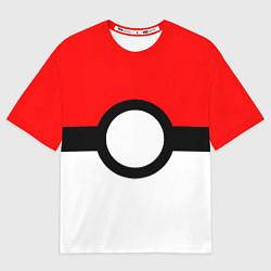 Футболка оверсайз мужская Pokeball texture, цвет: 3D-принт