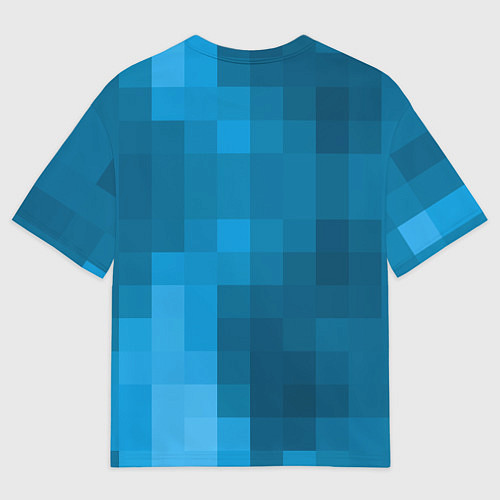 Мужская футболка оверсайз Minecraft water cubes / 3D-принт – фото 2