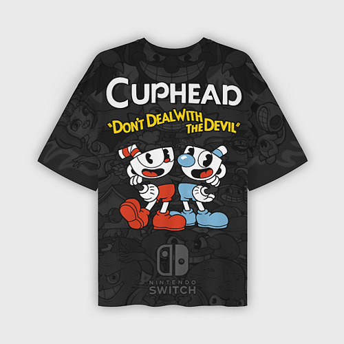 Мужская футболка оверсайз Cuphead - devil play game / 3D-принт – фото 2