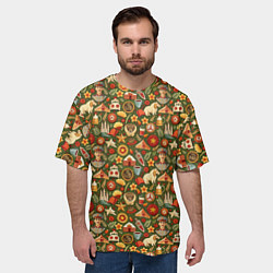 Футболка оверсайз мужская Солдат и символика СССР, цвет: 3D-принт — фото 2