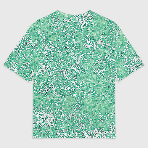 Мужская футболка оверсайз Текстура изумрудный / 3D-принт – фото 2