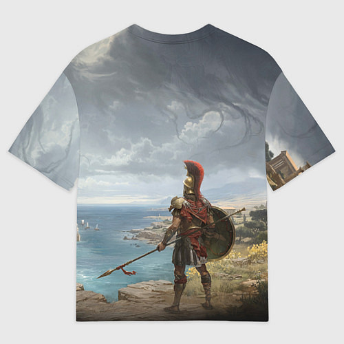 Мужская футболка оверсайз Герой titan quest 2 / 3D-принт – фото 2