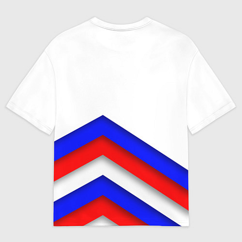 Мужская футболка оверсайз Великая отечественная - Российский триколор / 3D-принт – фото 2