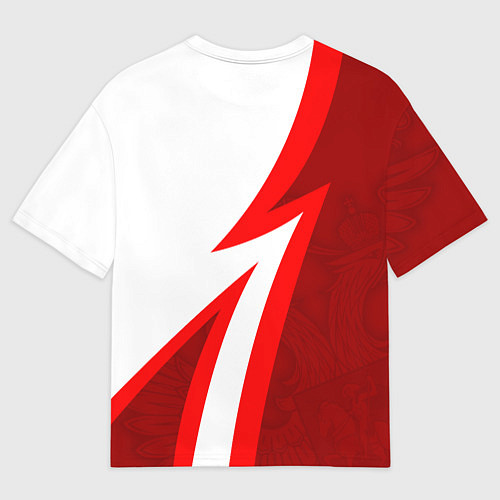 Мужская футболка оверсайз Великая отечественная - Бело-красный / 3D-принт – фото 2