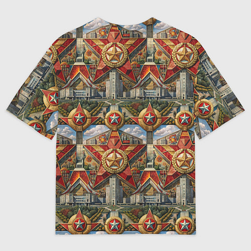 Мужская футболка оверсайз С днем Победы стиль СССР / 3D-принт – фото 2