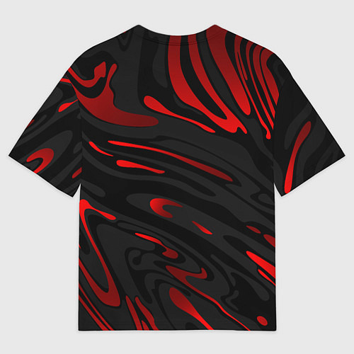 Мужская футболка оверсайз Великая отечественная - красные разводы / 3D-принт – фото 2