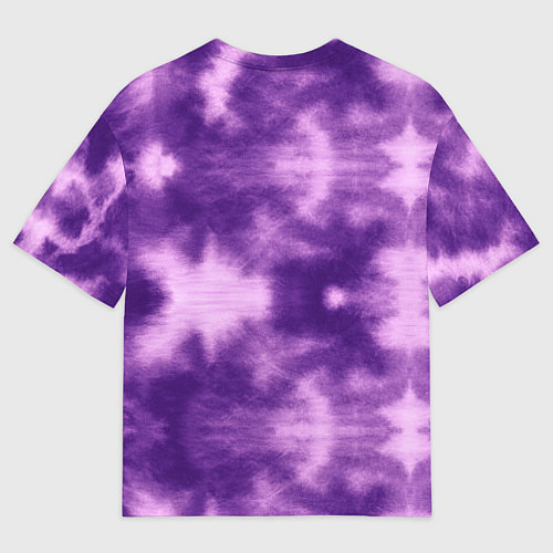 Мужская футболка оверсайз Фиолетовый тайдай / 3D-принт – фото 2