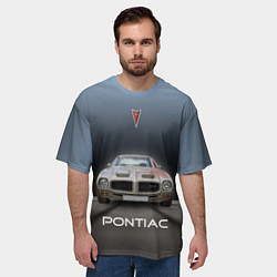 Футболка оверсайз мужская Американский масл-кар Pontiac, цвет: 3D-принт — фото 2