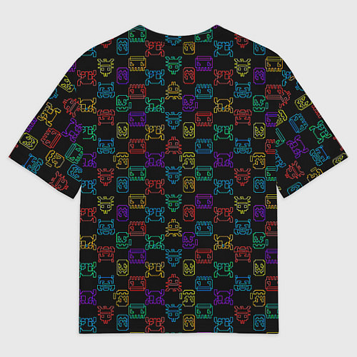 Мужская футболка оверсайз Интерфейс аркадной игры / 3D-принт – фото 2