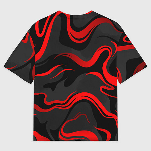 Мужская футболка оверсайз СССР - red stripes / 3D-принт – фото 2