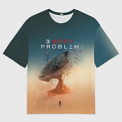 Мужская футболка оверсайз 3 Body Problem - satellite