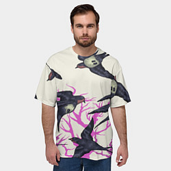 Футболка оверсайз мужская Migratory birds, цвет: 3D-принт — фото 2