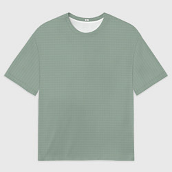 Мужская футболка оверсайз Светлый серо-зелёный текстурированный