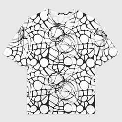 Футболка оверсайз мужская Абстрактный нейрографический узор, цвет: 3D-принт