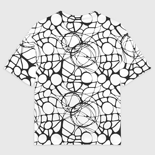 Мужская футболка оверсайз Абстрактный нейрографический узор / 3D-принт – фото 2