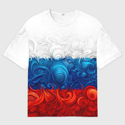 Футболка оверсайз мужская Орнамент триколор, цвет: 3D-принт