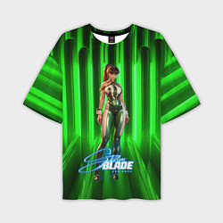 Мужская футболка оверсайз Stellar Blade green Eve