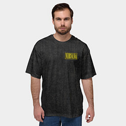 Футболка оверсайз мужская Нирвана на спине, цвет: 3D-принт — фото 2