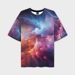 Мужская футболка оверсайз Облачный космос