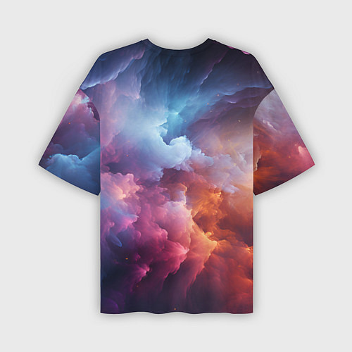Мужская футболка оверсайз Облачный космос / 3D-принт – фото 2