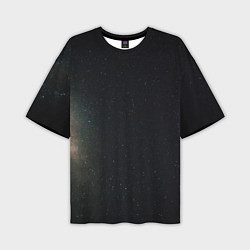 Мужская футболка оверсайз Звездный космос темно-синий