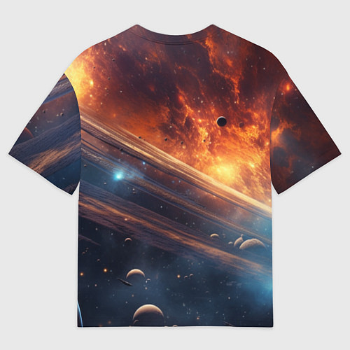 Мужская футболка оверсайз Млечный путь космос / 3D-принт – фото 2
