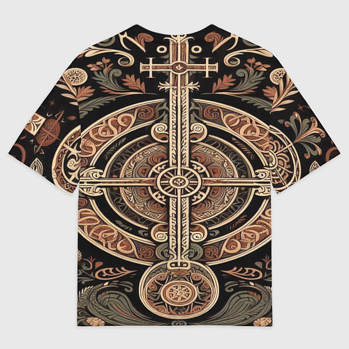 Мужская футболка оверсайз Символика славянской мифологии / 3D-принт – фото 2