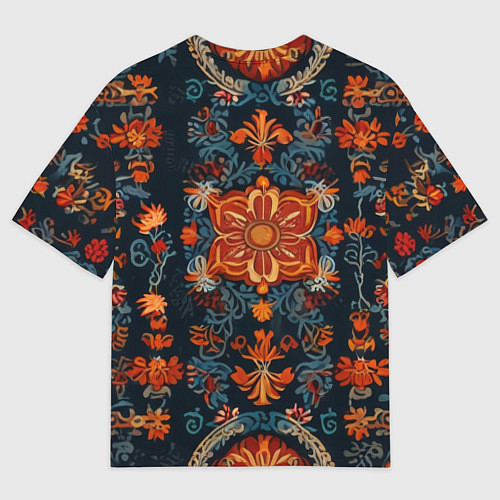 Мужская футболка оверсайз Текстуры в славянском стиле / 3D-принт – фото 2