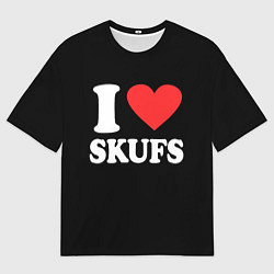 Мужская футболка оверсайз I love skufs