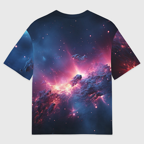 Мужская футболка оверсайз Взрыв в космосе / 3D-принт – фото 2